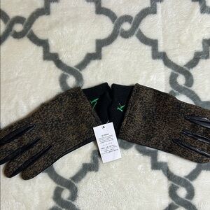 Lands' End Brown and Black Gloves
